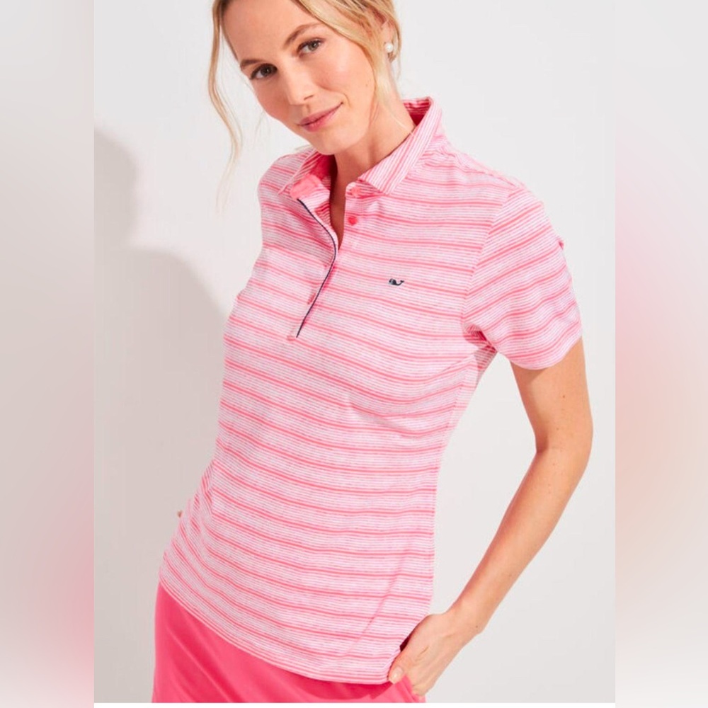 Pink Striped Polo Shirt